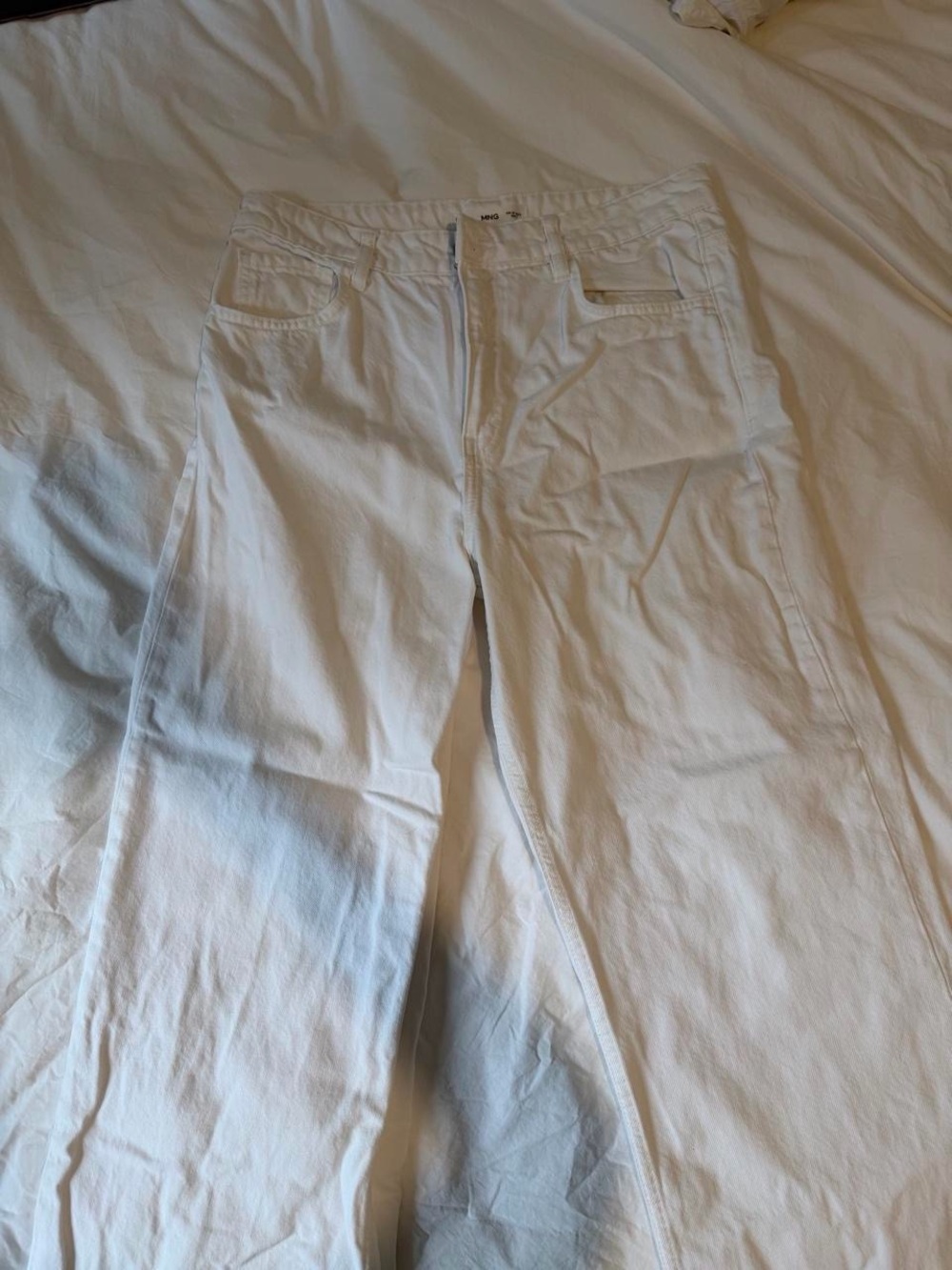 Mango white denim jean
